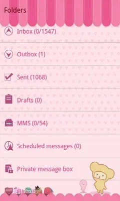 GO SMS Pro Pink Sweet theme android App screenshot 1