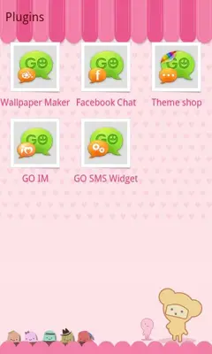 GO SMS Pro Pink Sweet theme android App screenshot 2